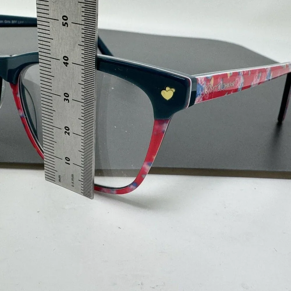 Betsey Johnson Eyeglasses Girls Bff Life 49-16-130 Teal Pink Eyeglasses Frame
